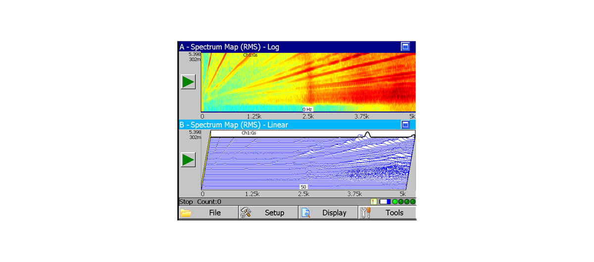 handheld vibration analyzer with FFT Spectrum Analysis