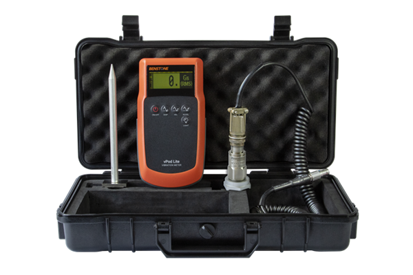 vPod Lite vibration meter kit and accessories