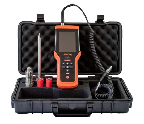 A vPod Pro vibration meter kit comes with complete accessories.